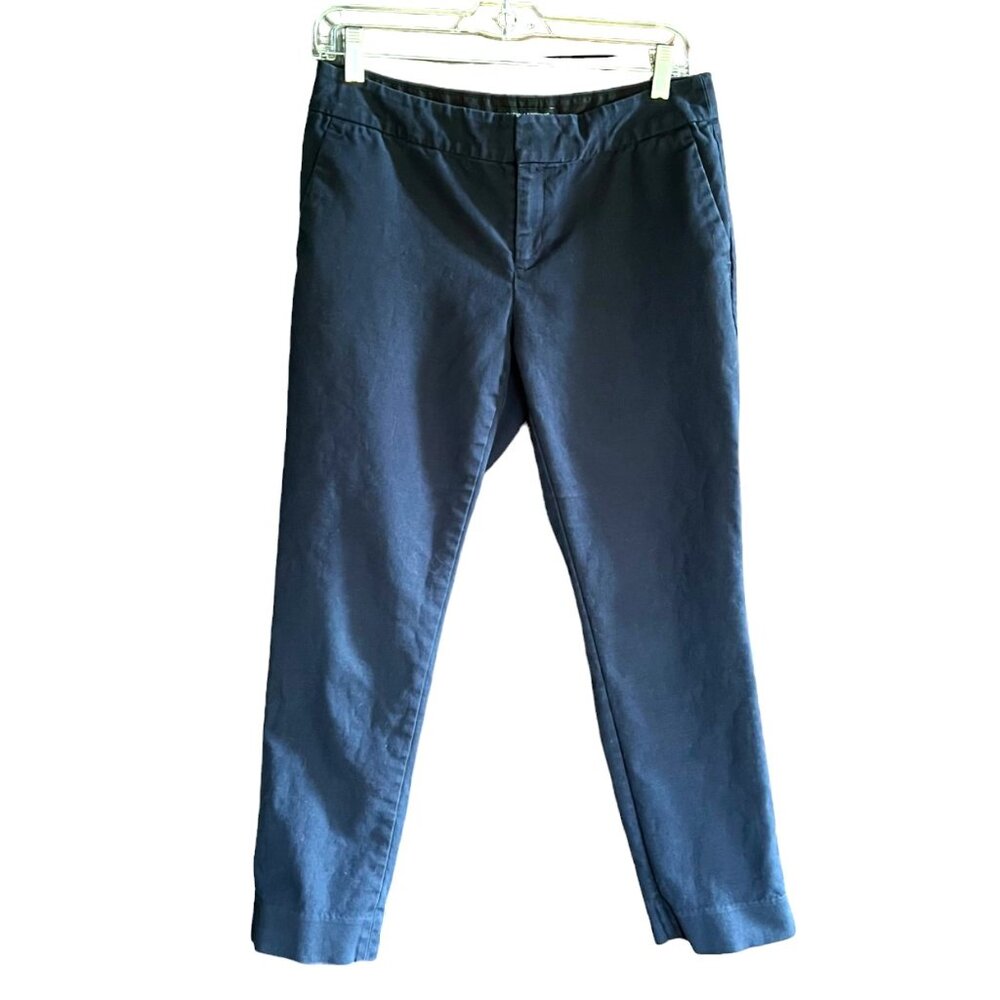Banana Republic Women's Navy Hampton Fit Cropped Pants, Size 4